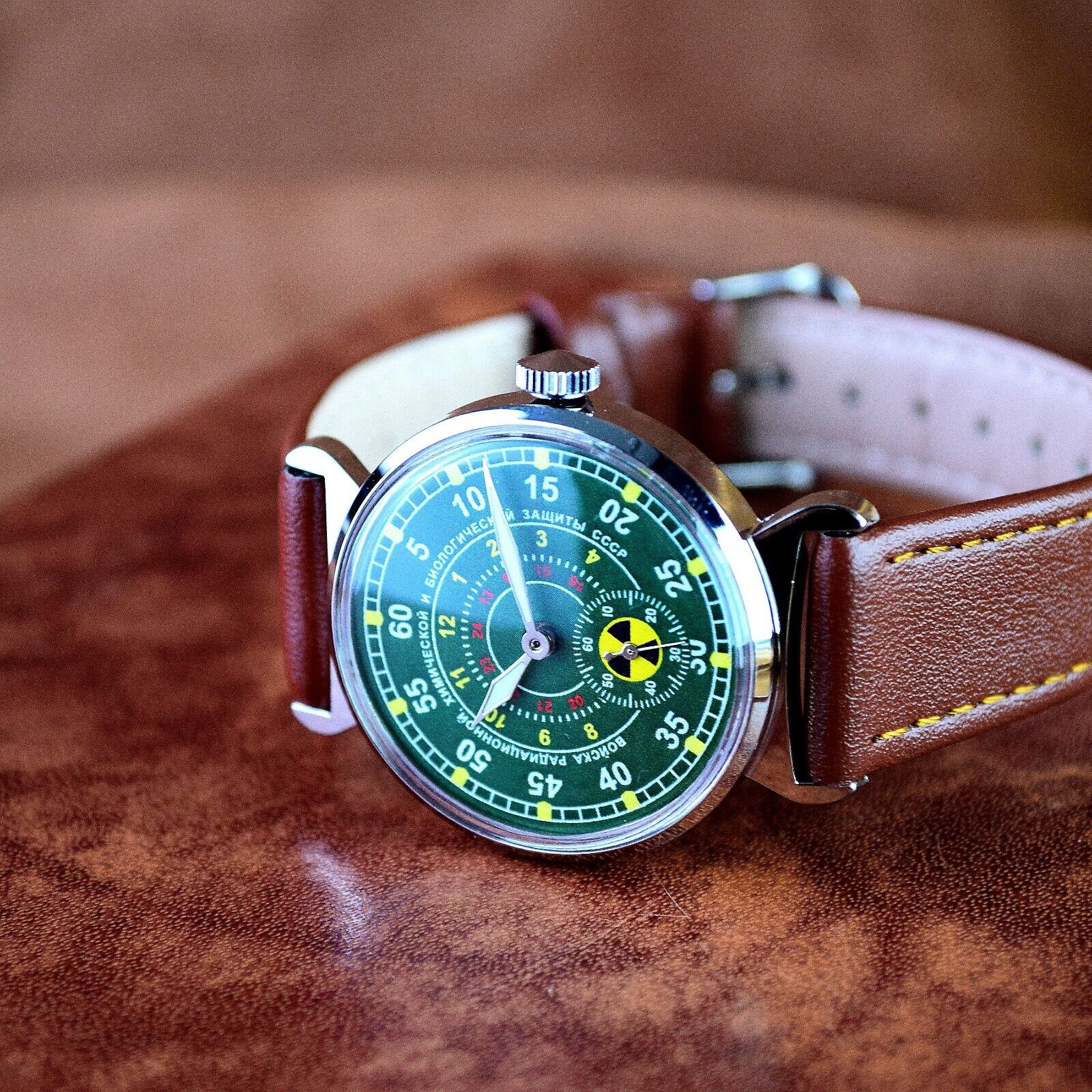 Soviet Vintage Wristwatch Pobeda Vintage ZIM Aviator Mens Military Wristwatch