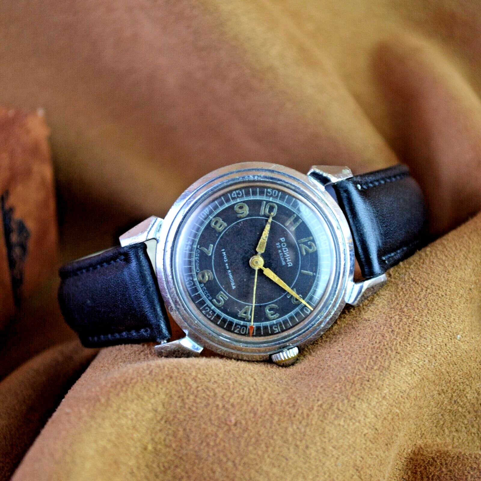 Soviet Automatic Watch Rodina Poljot 22 Jewels 1MChZ 1950s USSR Kirovskie Watch