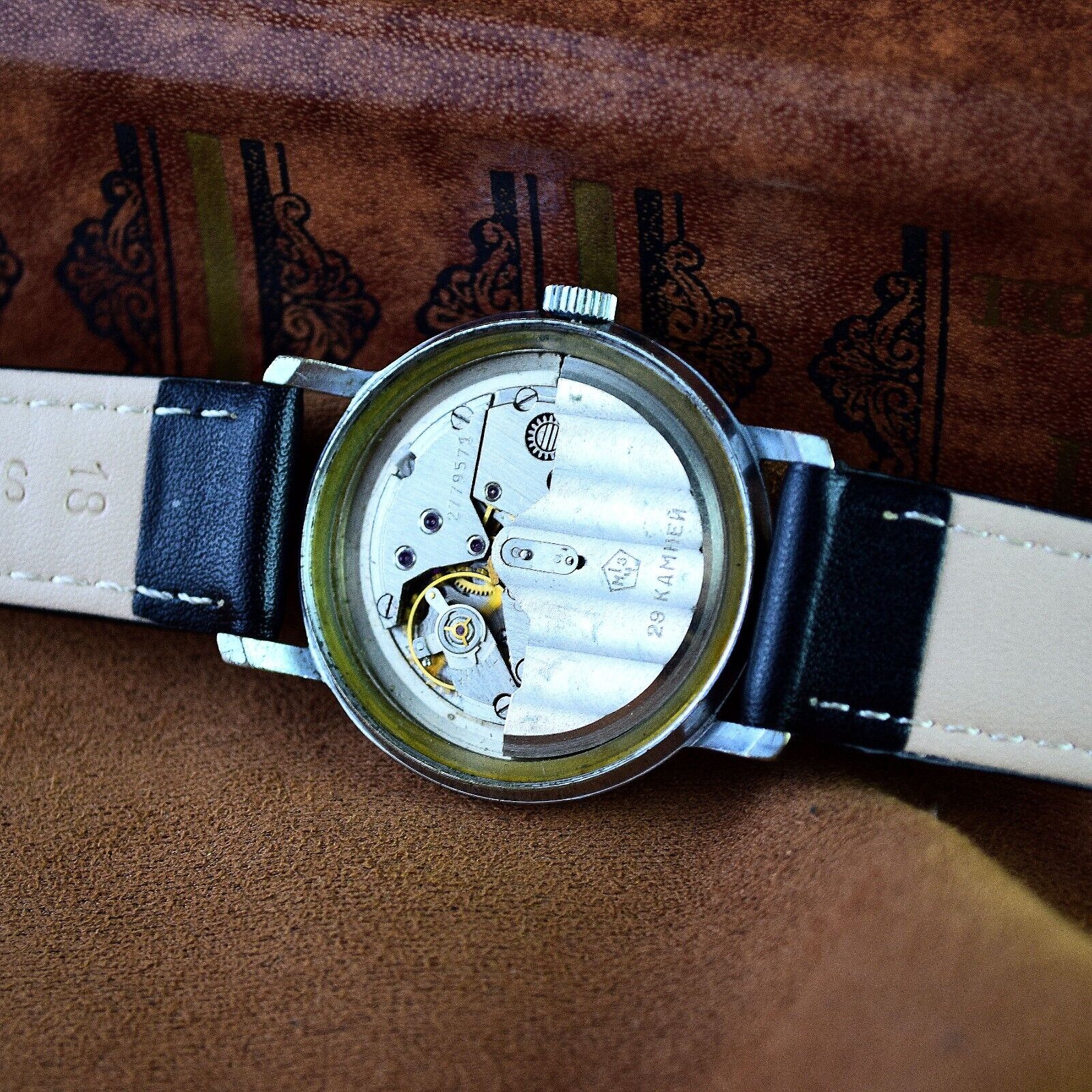 RARE Soviet Wristwatch Automatic Poljot De Luxe Vintage Mens Watch 23 Jewels