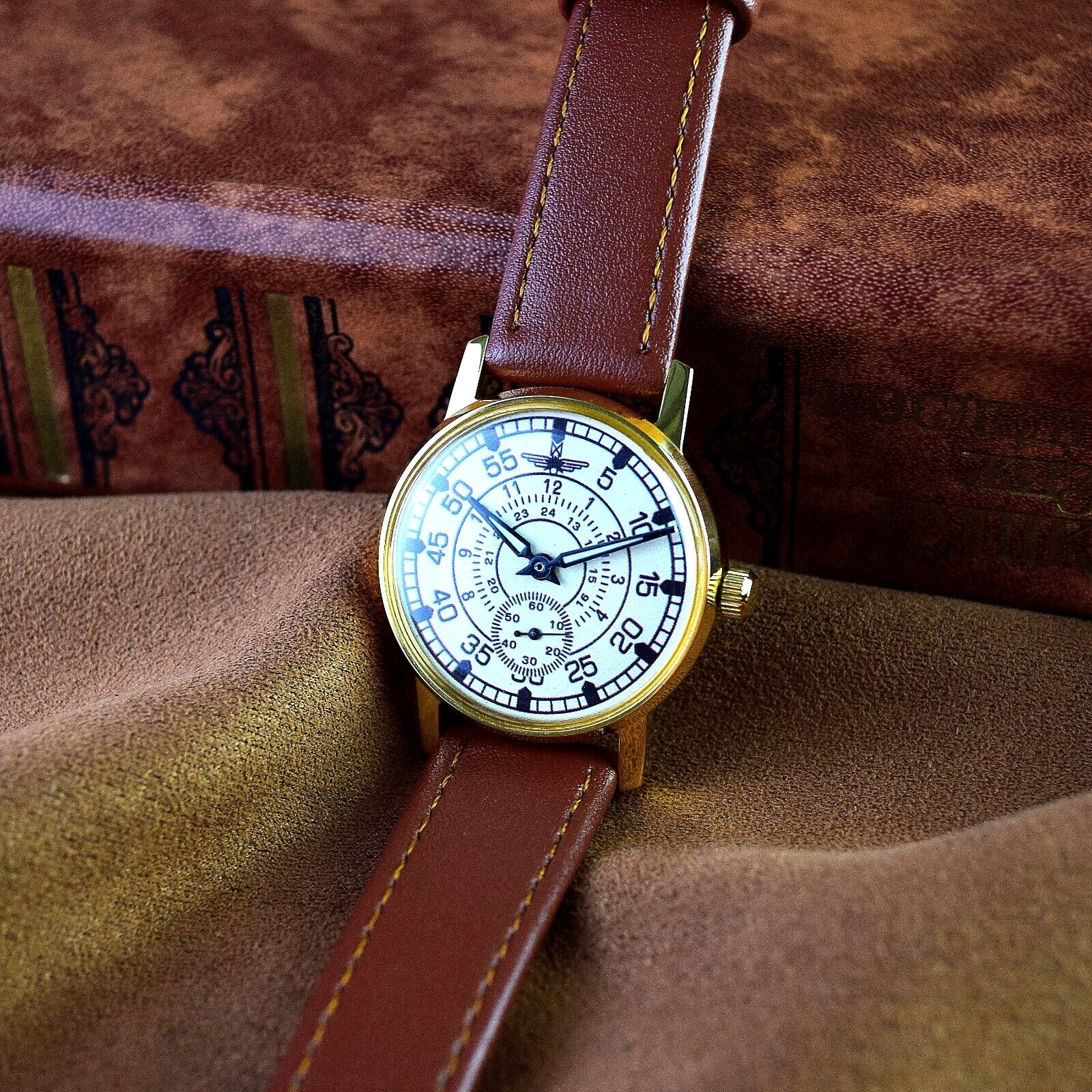 Soviet Wristwatch Pobeda Pilot Wings ZIM Men's Mechanical MILITARY Vintage USSR 