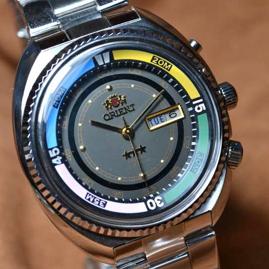 Watch Orient KING DIVER Automatic watch KD 21 JEWELS Original Japan Gray Dial