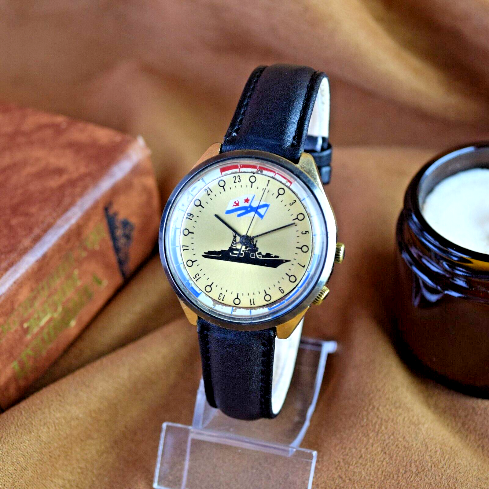 Soviet Watch RAKETA 24 HOURS Antarctic POLAR NAVY 2623 H USSR Watch Vintage 