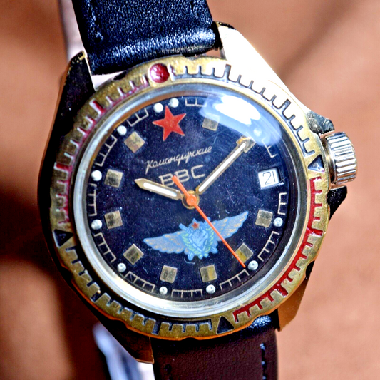 Soviet Wristwatch Vostok Komandirskie Mechanical Military Equipment Wostok USSR