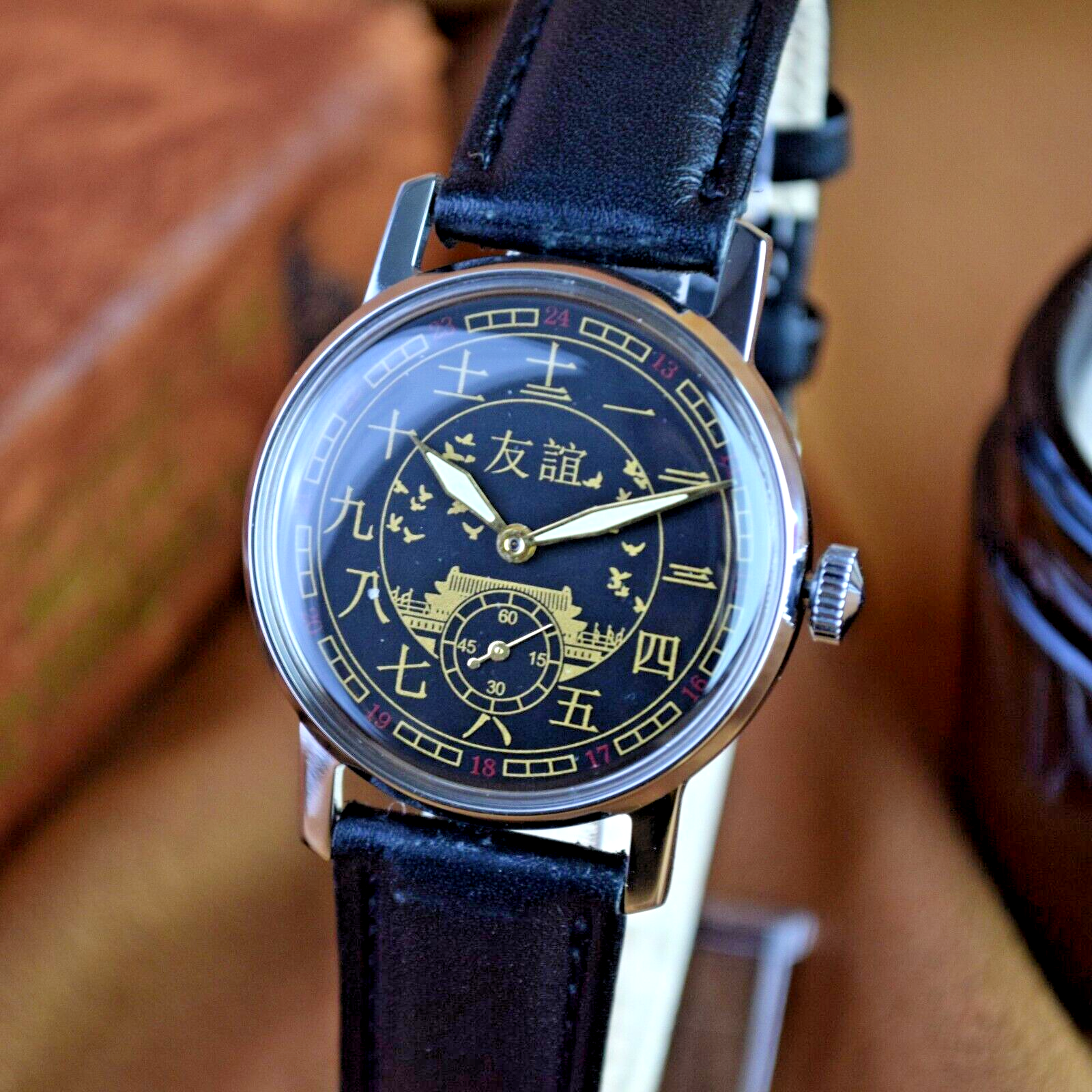 Soviet WristWatch Pobeda Chinese Character Vintage Soviet Mechanical Watch USSR