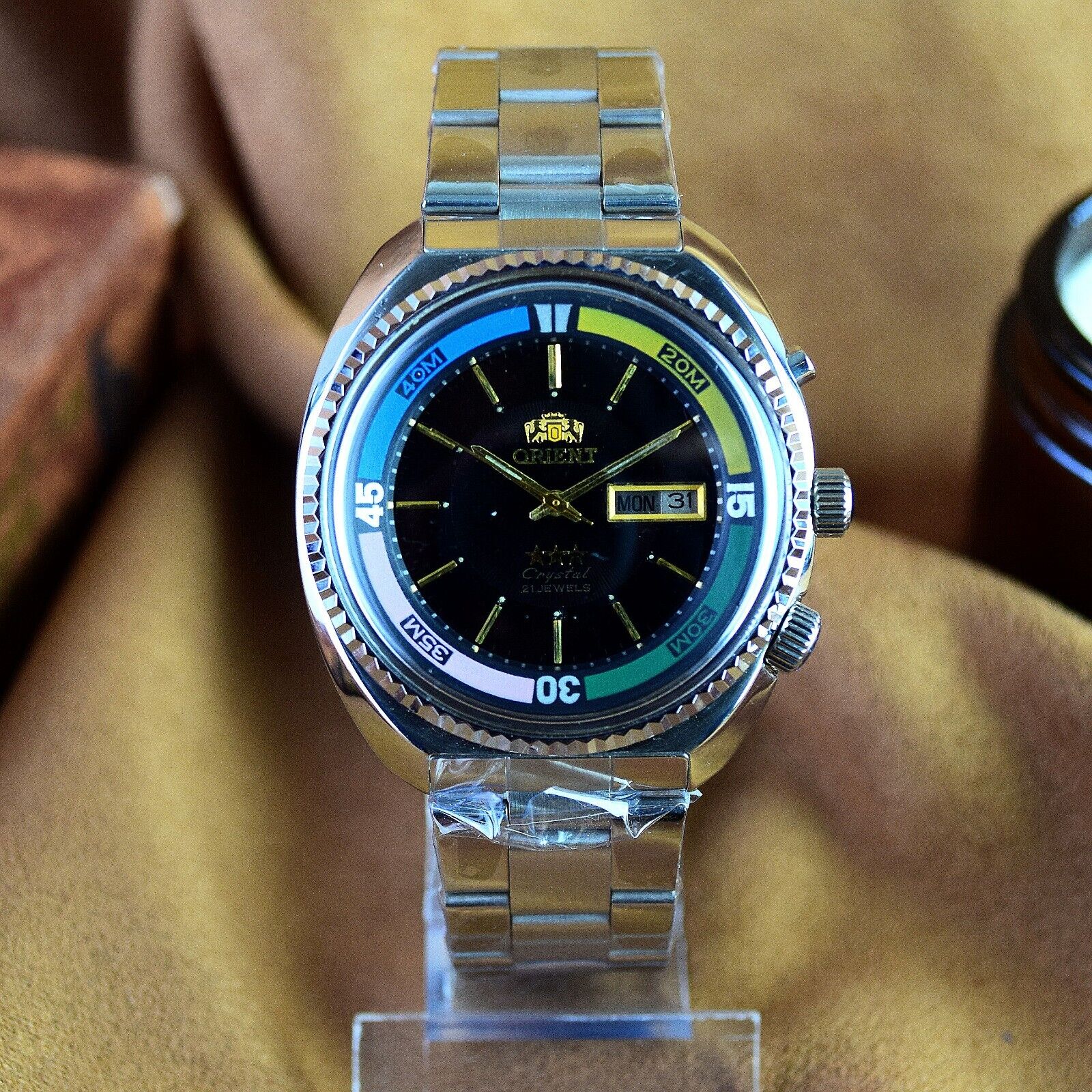 Japan Watch Orient KING DIVER Automatic Watch KD 21 JEWELS Original Black Dial