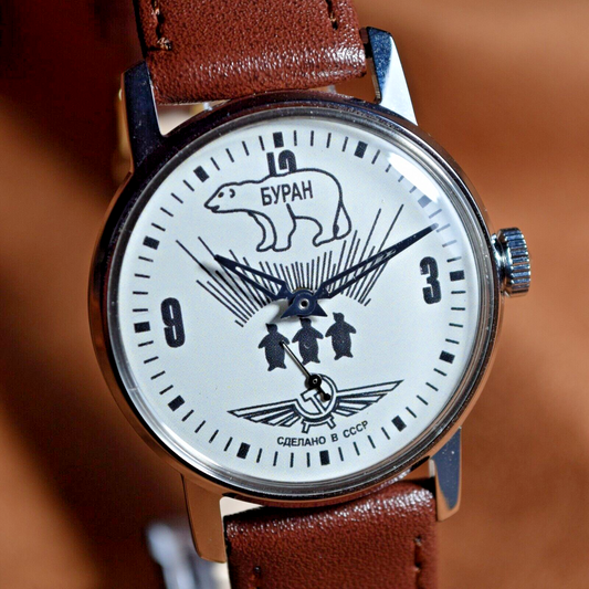 Soviet Wristwatch Pobeda Vintage Watch Buran Men's Mechanical MILITARY WATCH