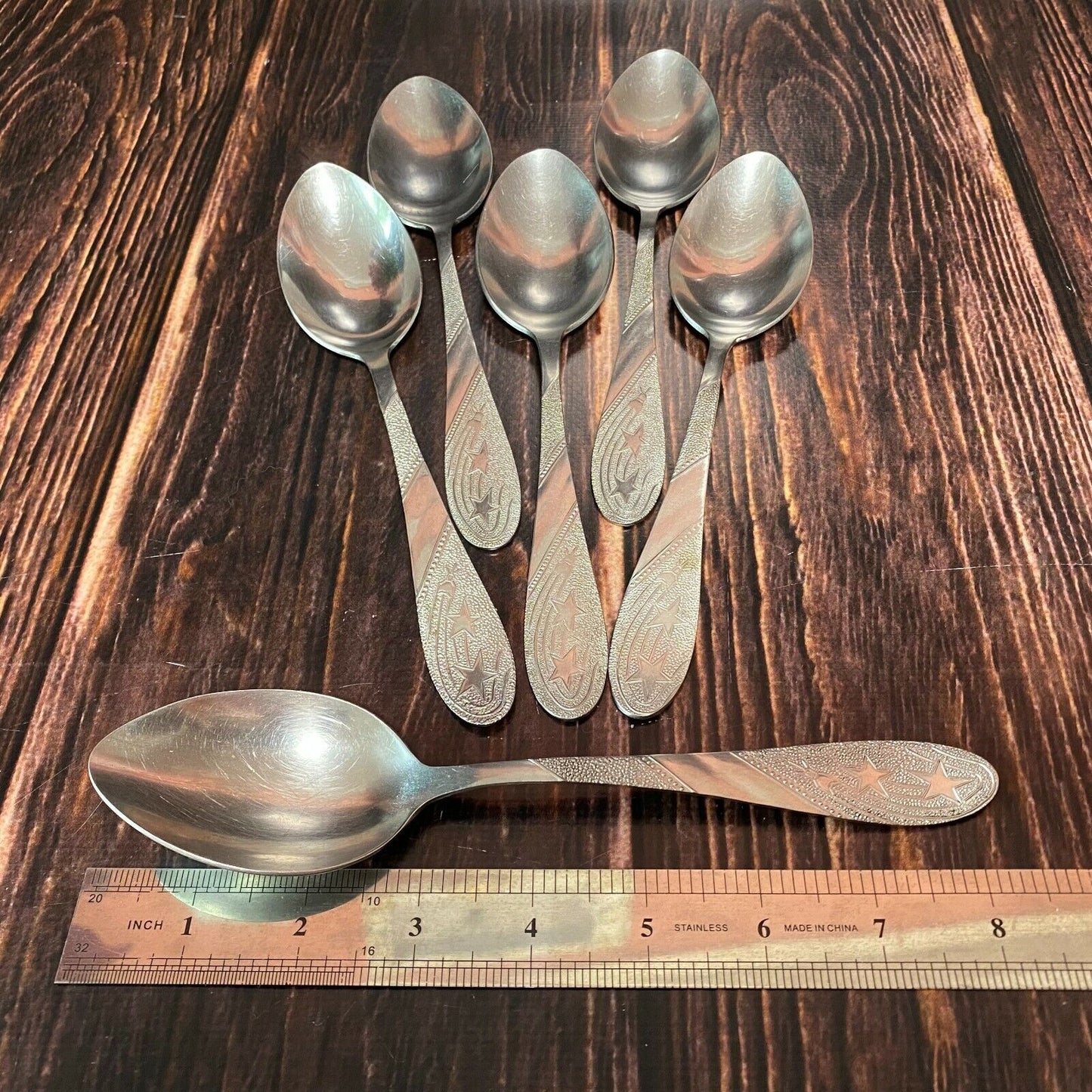 Soviet Table Spoons 6 pcs Space Program Satellites Gagarin Original  SPOONS USSR