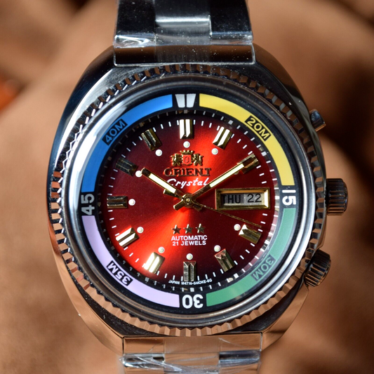 Japan Automatic Watch Orient KING DIVER watch KD 21 JEWELS Original Red Dial SK