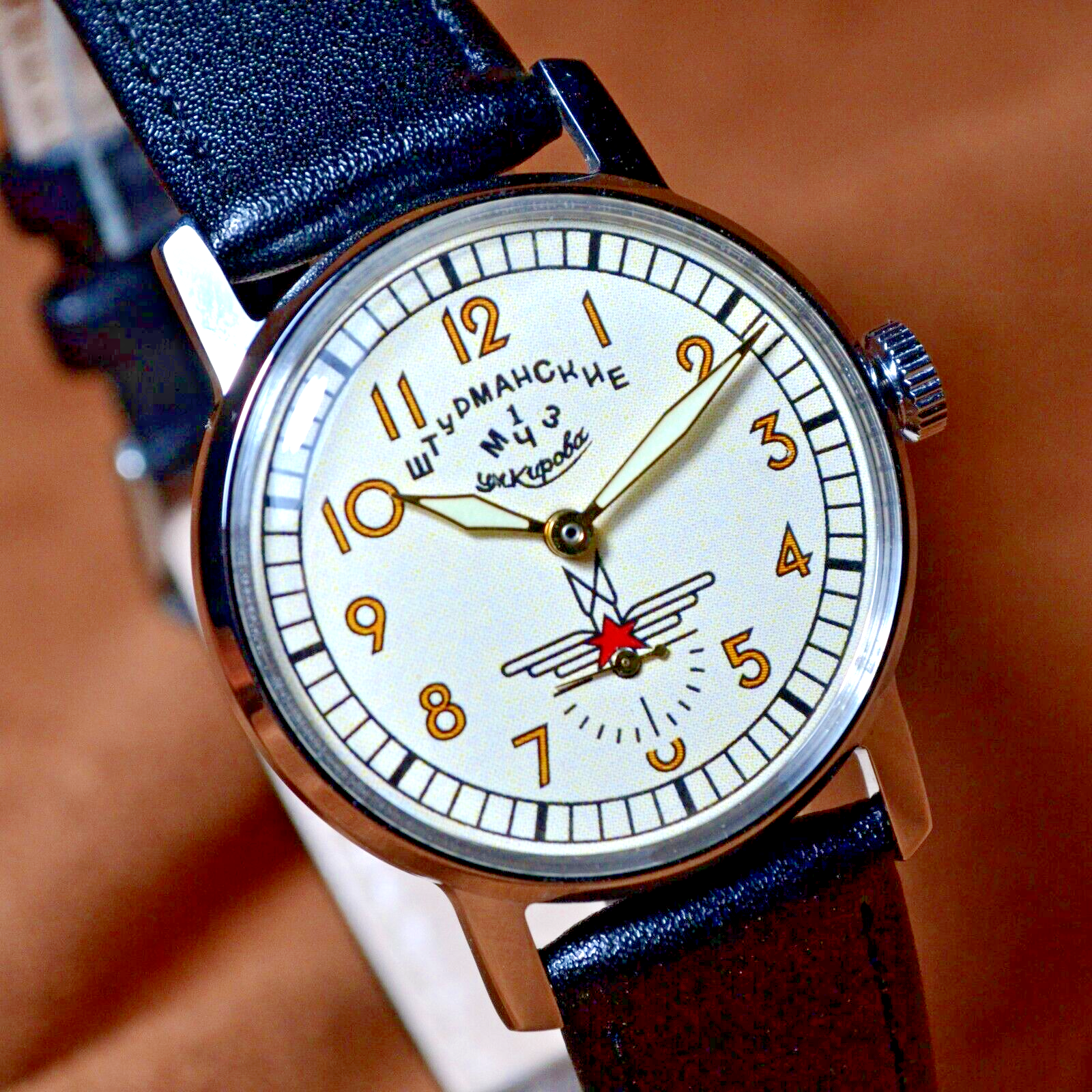 Soviet Wristwatch Pobeda STURMANSKIE Vintage ZIM Mens Military Wristwatch USSR