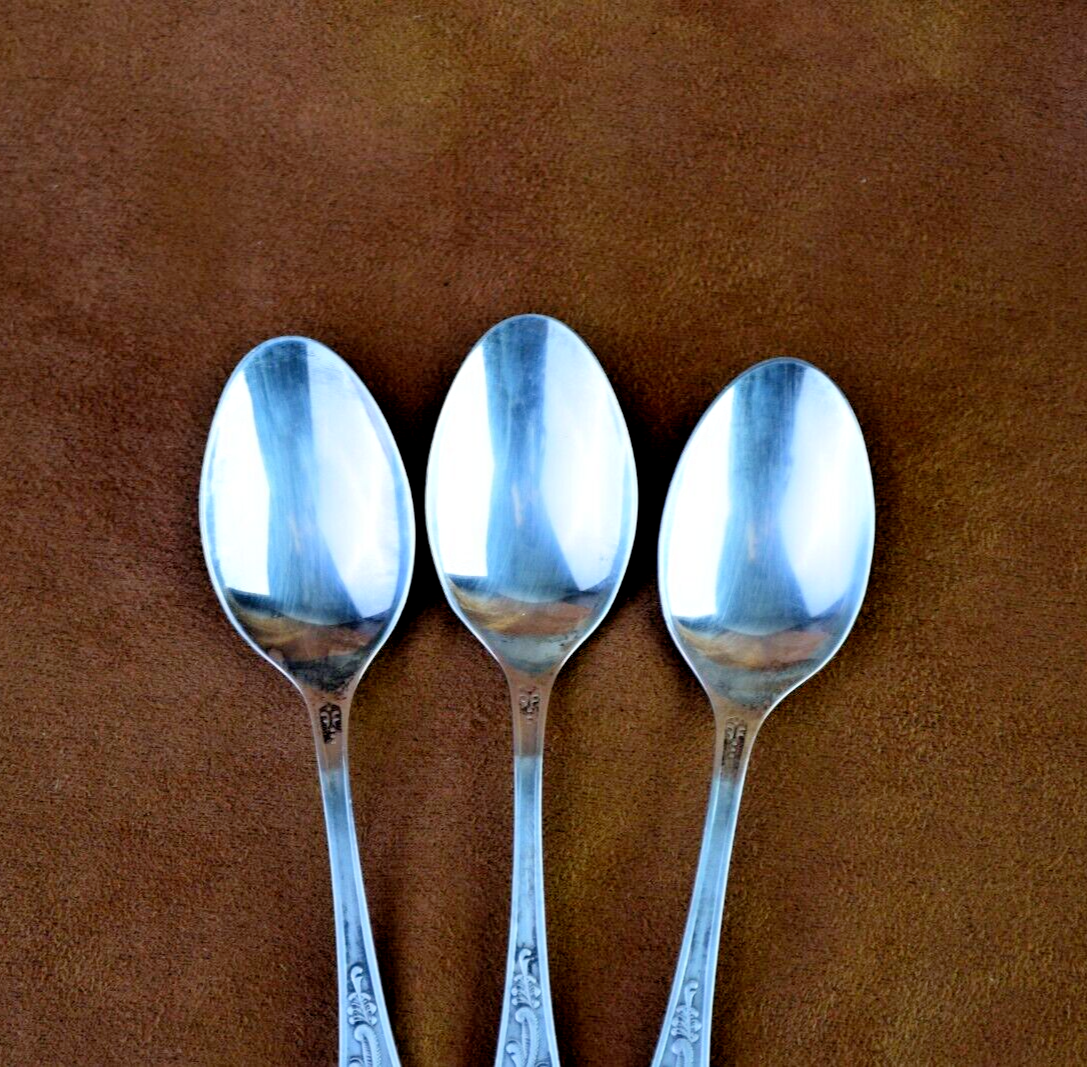 Vintage Soviet Set of 6 Tea Spoons Silver Plated Vintage Spoons Zish Vintage