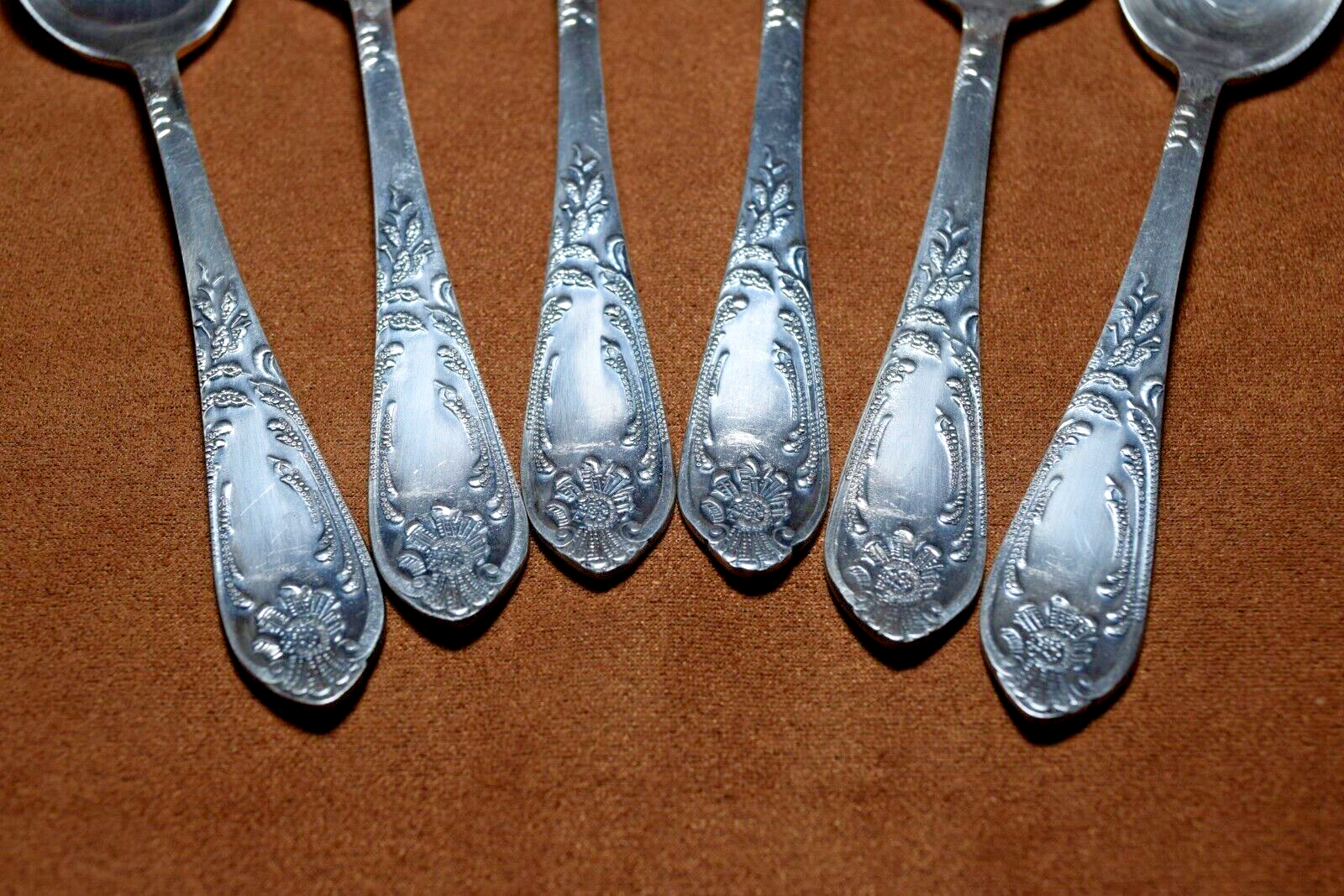 Vintage Soviet Set of 6 Tea Spoons Silver Plated Vintage Spoons Zish Vintage