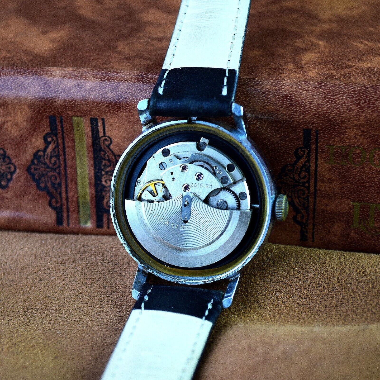 Soviet Wristwatch POLJOT 23 Jewels Automatic Mens Watch Blue Dial USSR Vintage