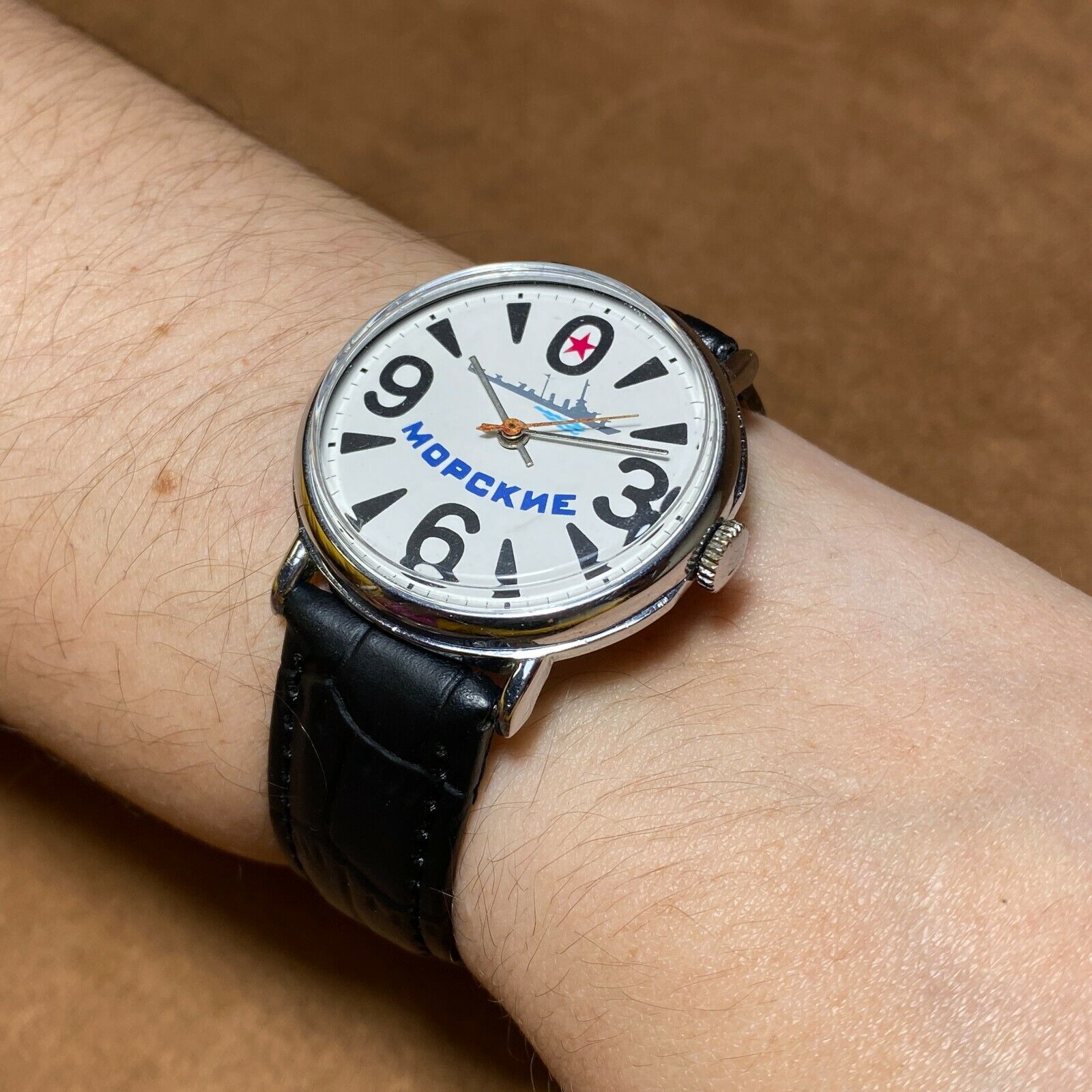 Soviet Vintage Wristwatch Raketa BIG ZERO Marine Watch Watch Montre Homme USSR