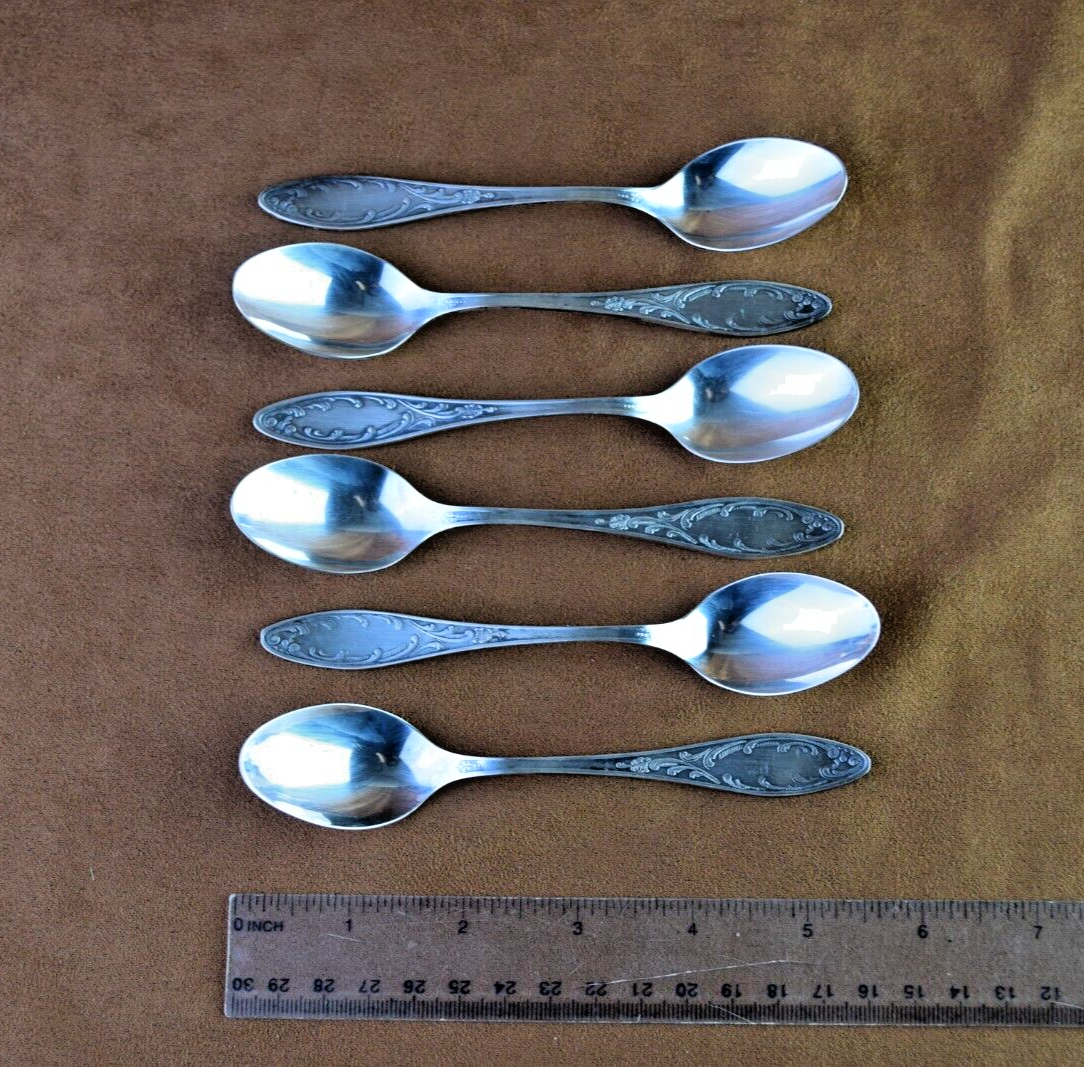 Vintage Soviet Set of 6 Tea Spoons Silver Plated Vintage Spoons Zish Vintage