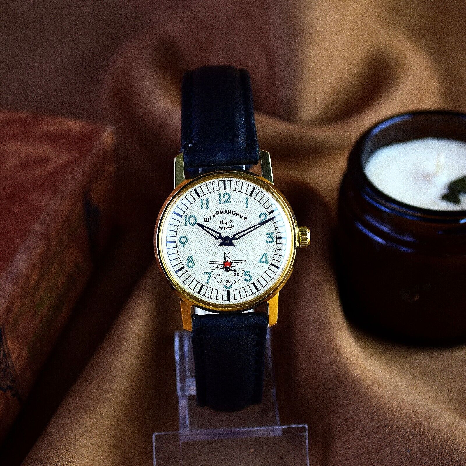 Soviet Wristwatch Pobeda STURMANSKIE Vintage ZIM Mens Military Wristwatch USSR