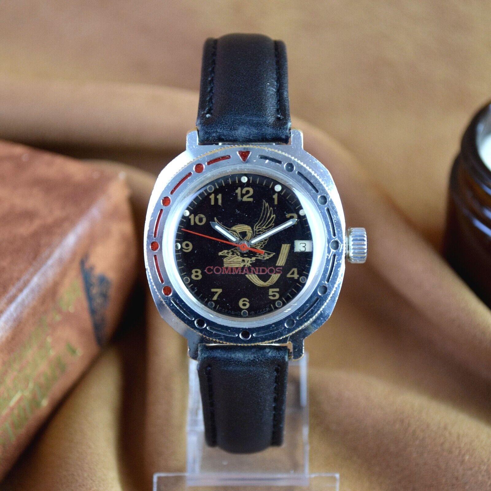 Soviet Wristwatch Vostok Komandirskie Mechanical Military Watch Equipment Wostok