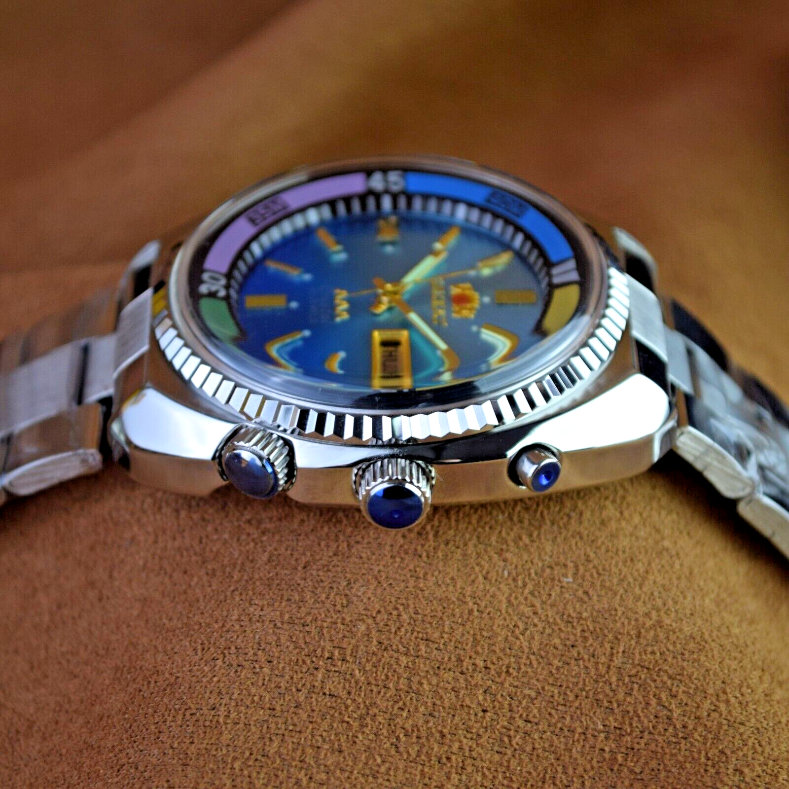Japan Automatic Watch Orient KING DIVER Watch KD 21 JEWELS Original Blue Dial
