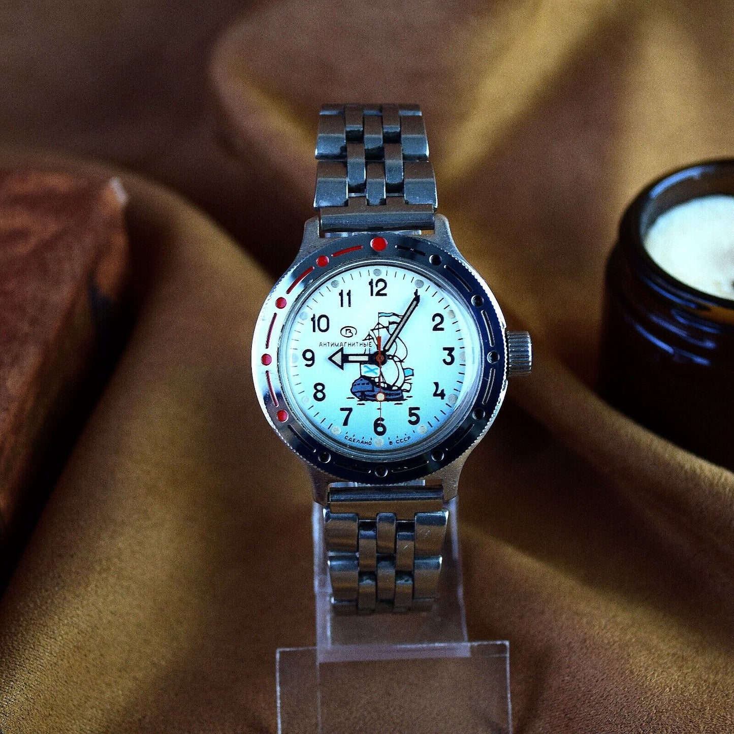 SOVIET MILITARY WRISTWATCH AMPHIBIAN Albatross VOSTOK Mens Vintage Wristwatch