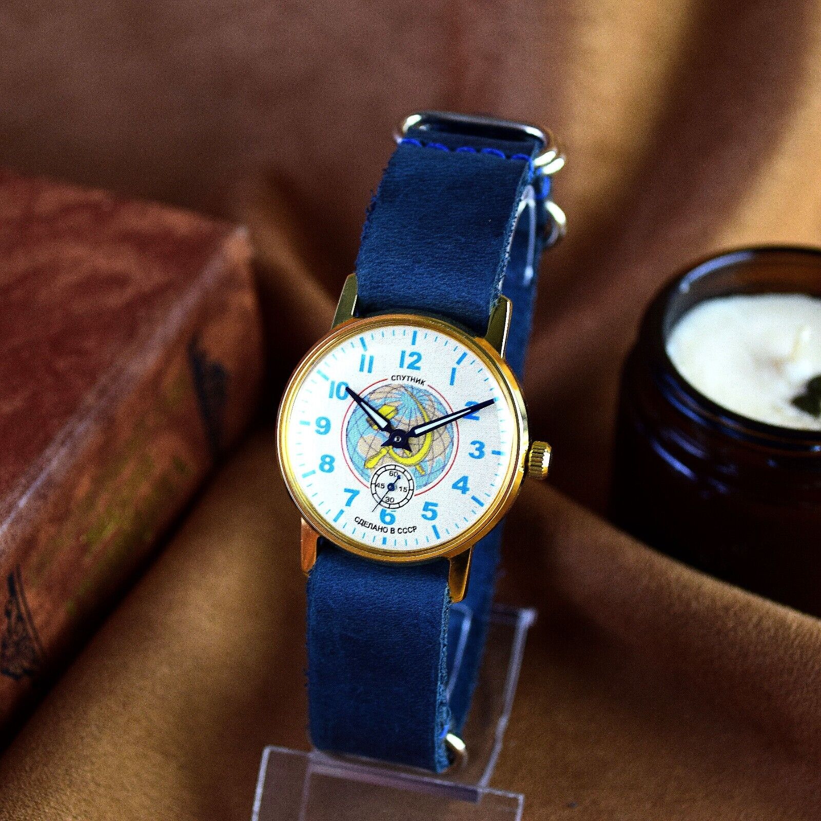 Wrist Watch Pobeda Vintage Soviet Ukraine Watch Pobeda ZIM White dial Serviced