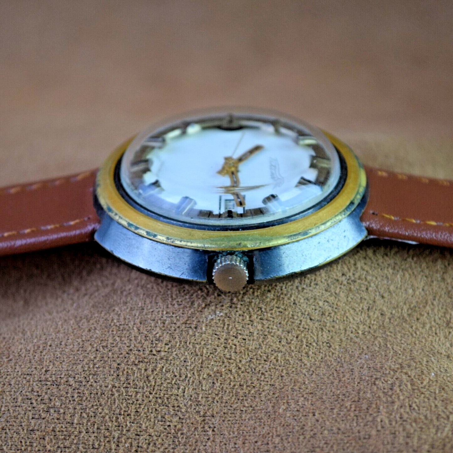 Soviet Vintage Watch Raketa Cheburashka Mechanical Mens Wristwatch UFO Original