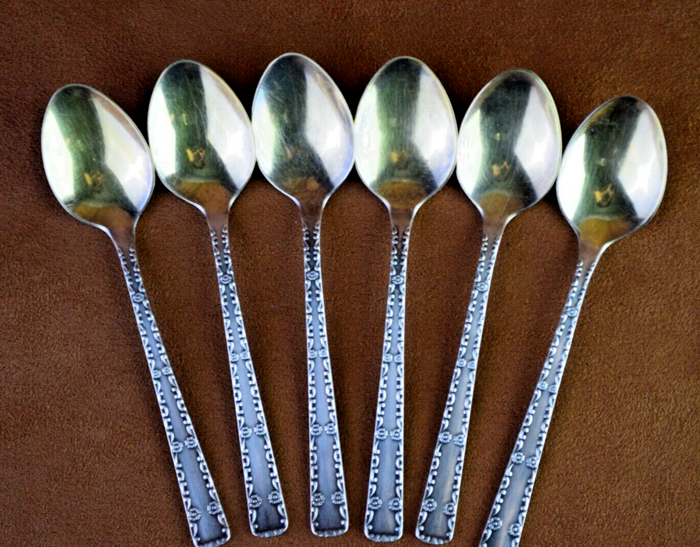 Vintage Coffee Spoons Silver Plated Melсhior Set of 6 Soviet Coffe Spoons