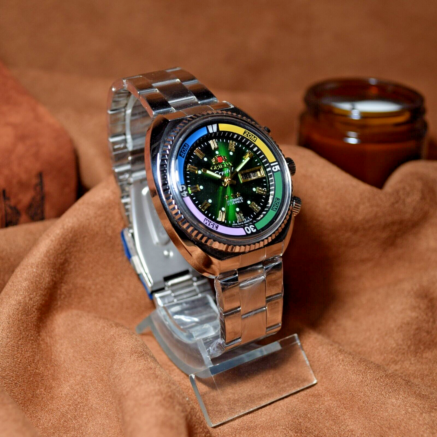Japan Watch Orient KING DIVER Automatic watch KD Green Dial 21 JEWEL Original