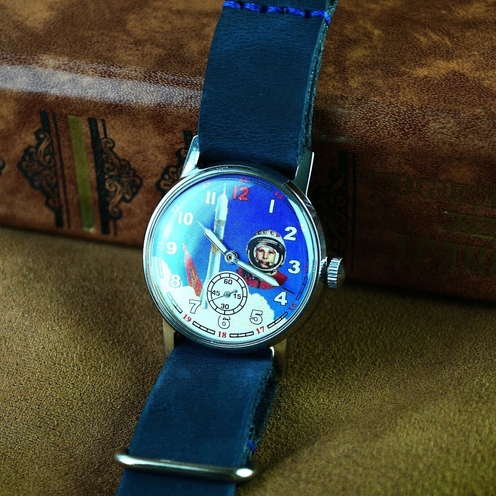 Vintage WristWatch Pobeda Space Program Yuri Gagarin Soviet Vintage Watch USSR