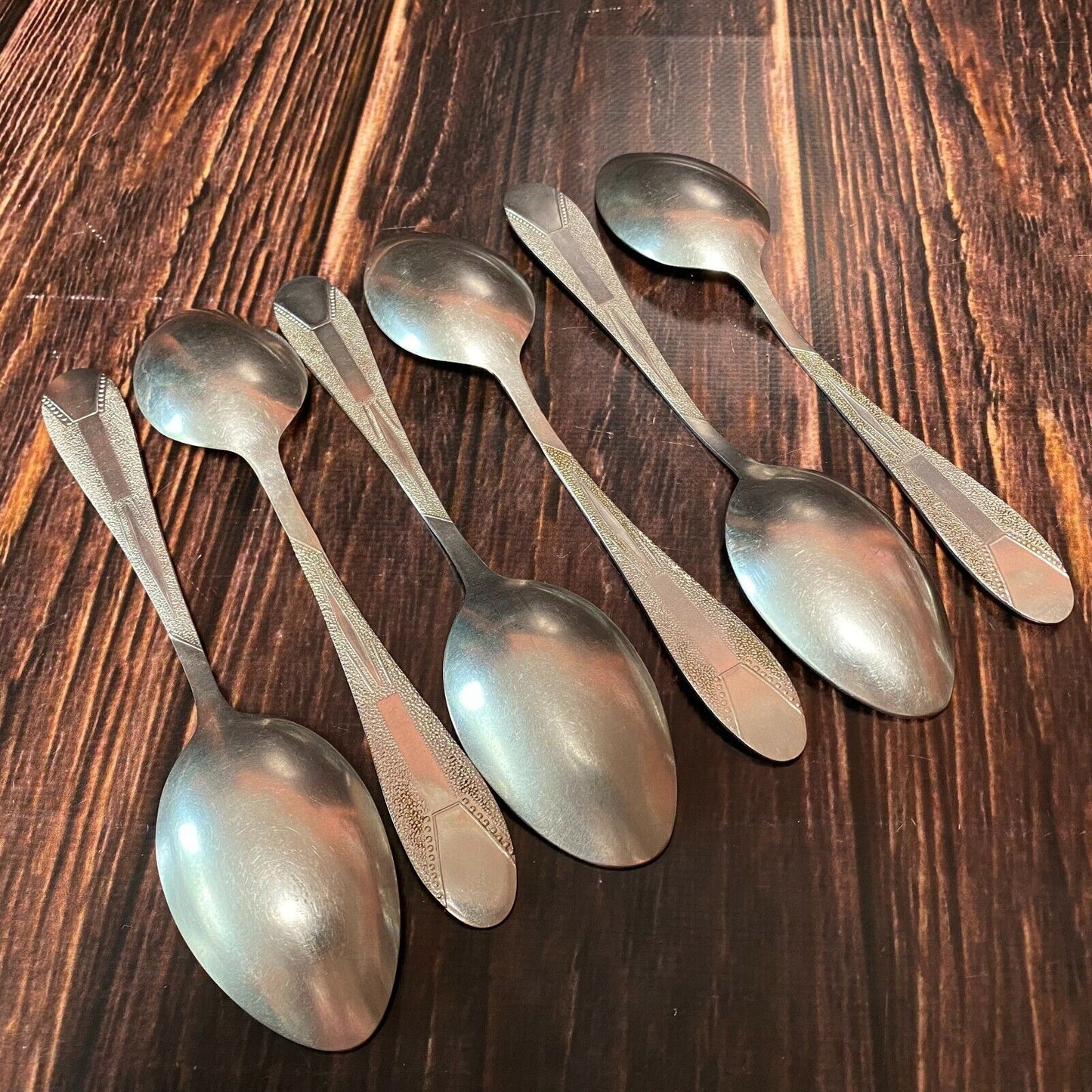 Soviet Table Spoons 6 pcs Space Program Satellites Gagarin Original  SPOONS USSR