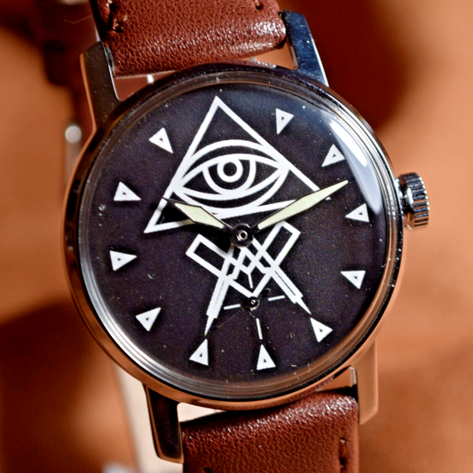 Soviet Wristwatch Pobeda Masonic Style Vintage ZIM Mens Military Wristwatch USSR