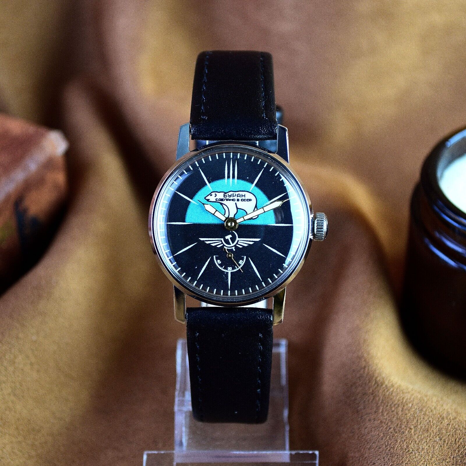 Pobeda Soviet Wristwatch Buran Men's Mechanical MILITARY Vintage Watch USSR