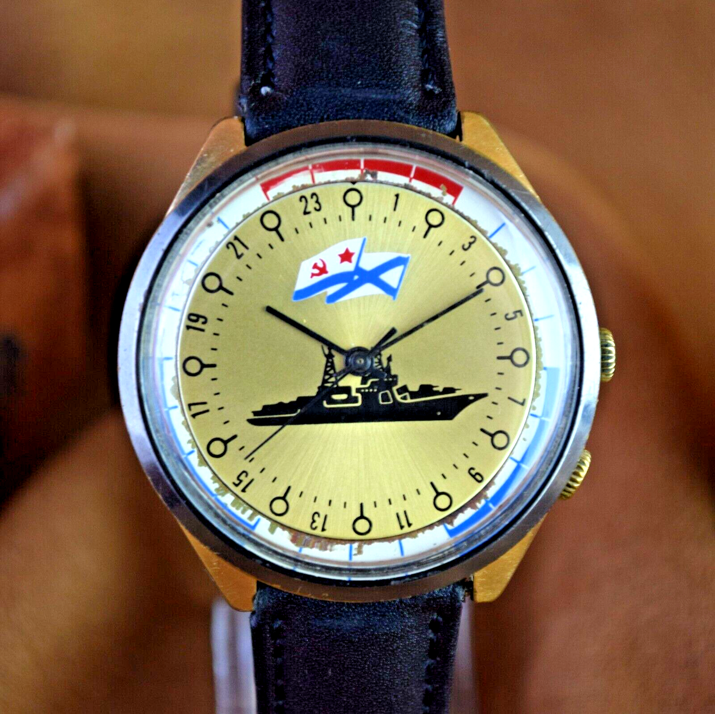 Soviet Watch RAKETA 24 HOURS Antarctic POLAR NAVY 2623 H USSR Watch Vintage 