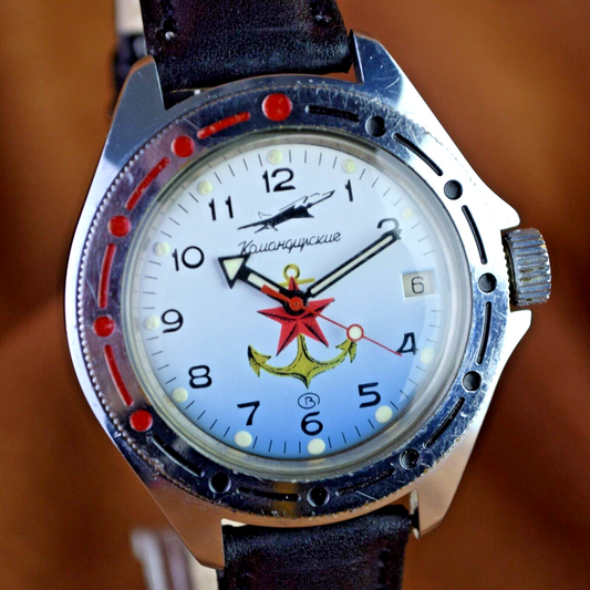 Military Watch VOSTOK Amphibian Automatic Komandirskie Watch Diver AMPHIBIAN