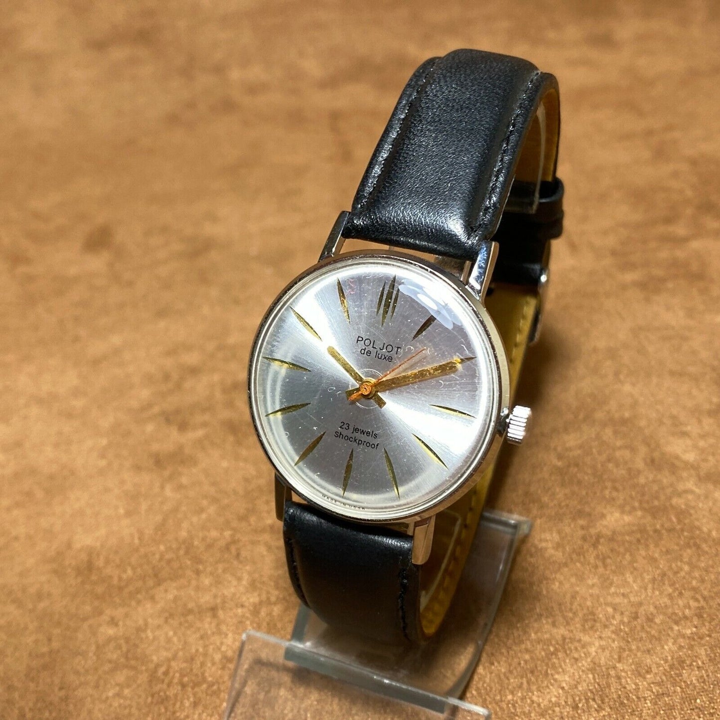 Soviet Wristwatch Poljot De Luxe Ultra Slim Men's Vintage Montre Homme 23 Jewels