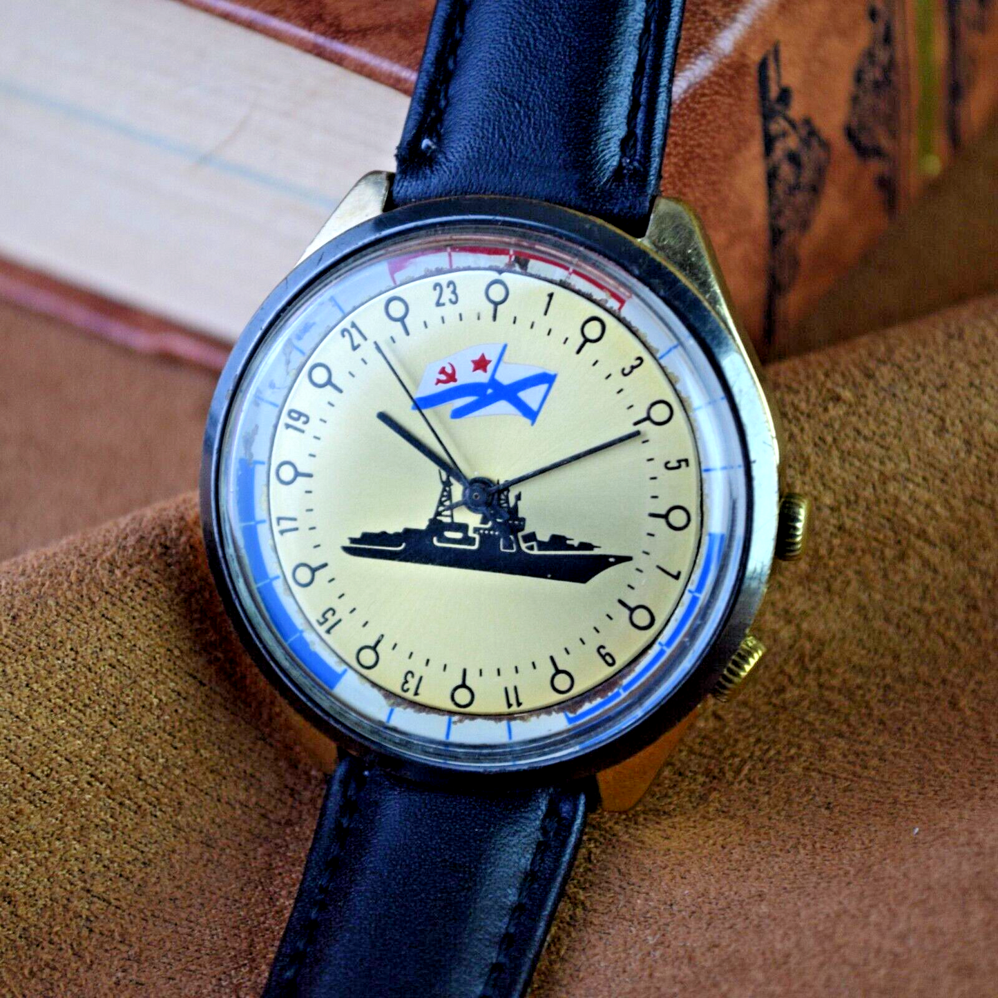 Soviet Watch RAKETA 24 HOURS Antarctic POLAR NAVY 2623 H USSR Watch Vintage 