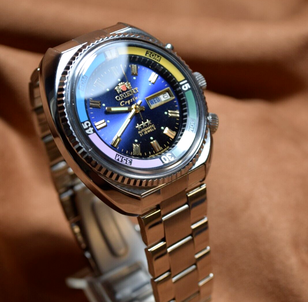 Japan Watch Orient KING DIVER Automatic watch KD 21 JEWELS Original Purple Dial