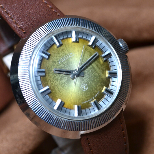 RARE Soviet Watch Raketa UFO Mechanical Mens Wristwatch Cheburashka Original