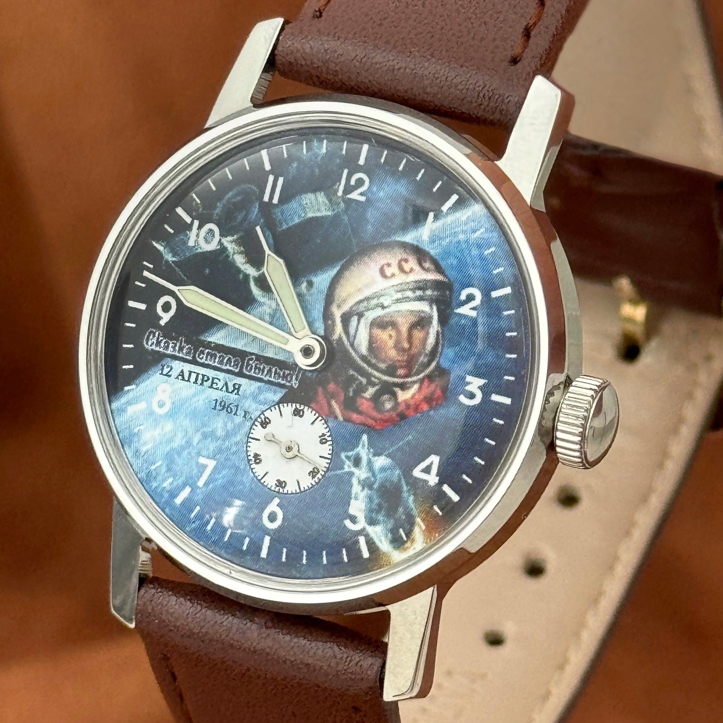 Soviet WristWatch Pobeda Space Program Yuri Gagarin Soviet Vintage Watch USSR