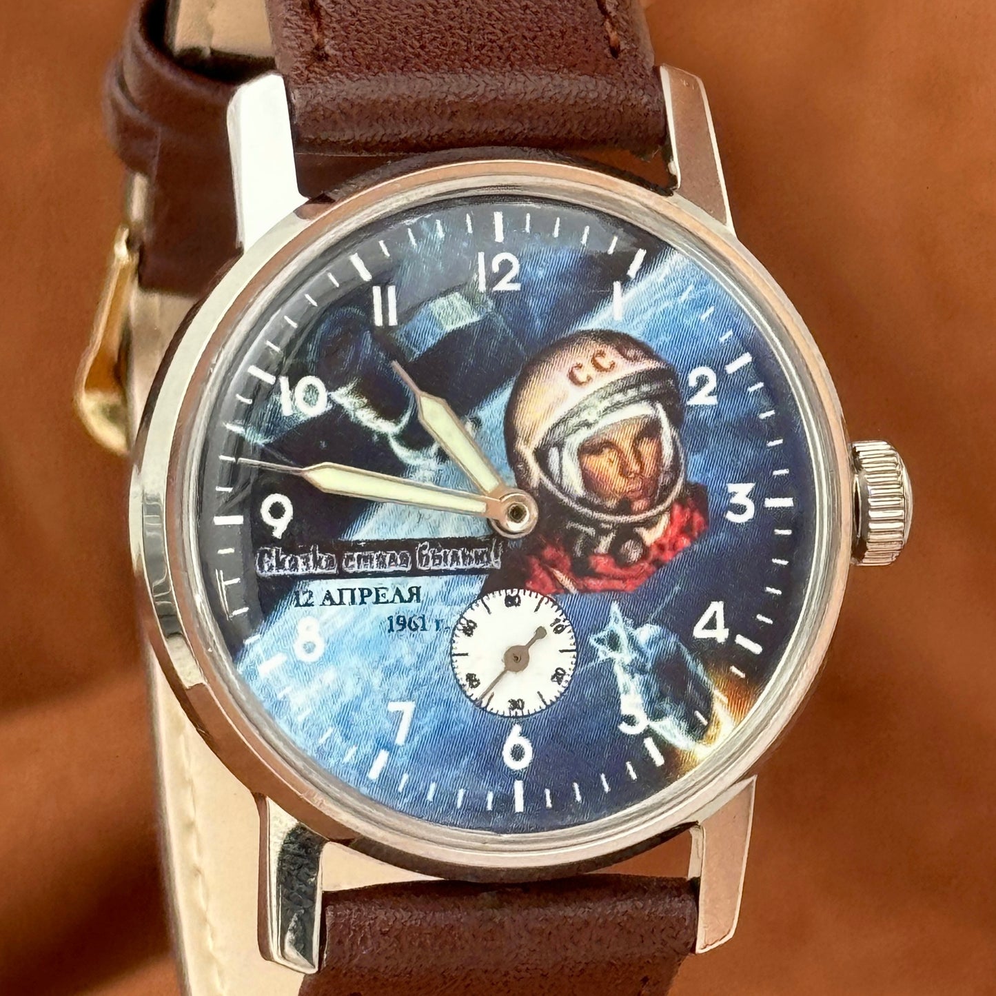 Soviet WristWatch Pobeda Space Program Yuri Gagarin Soviet Vintage Watch USSR