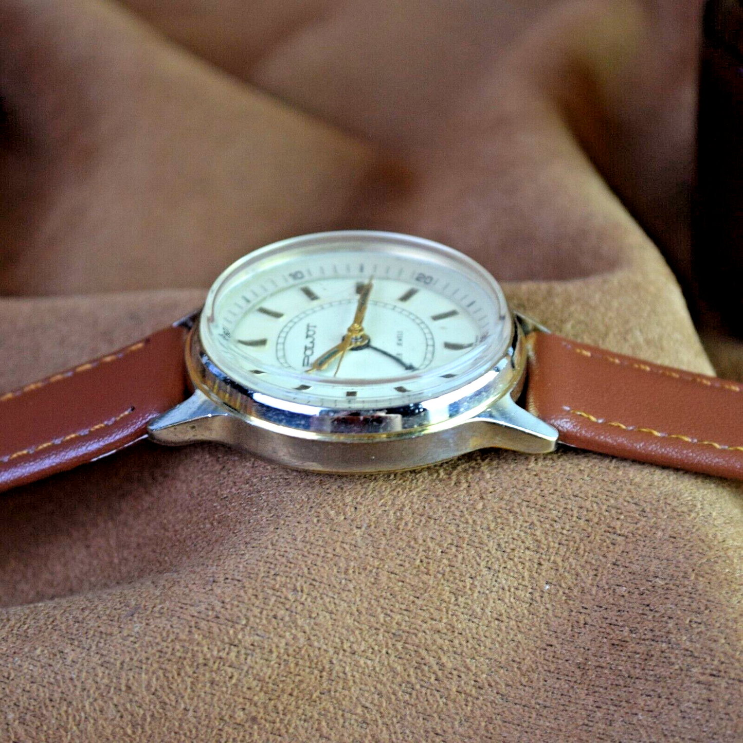 Rare Soviet Wristwatch POLJOT Alarm Vintage Mechanical Mens Signal Watch USSR - Vintagecoua