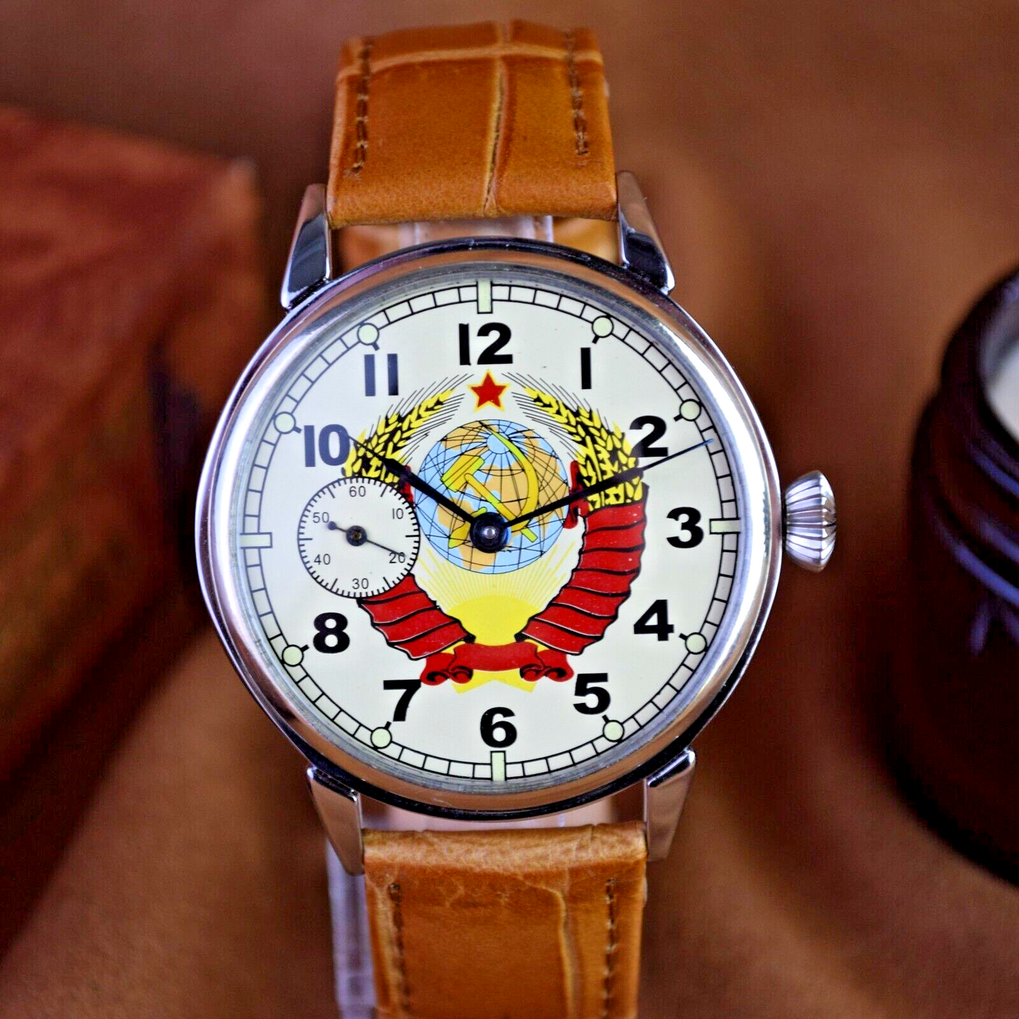 VINTAGE Wristwatch Marriage Original Emblem USSR Military Watch Soviet VINTAGE