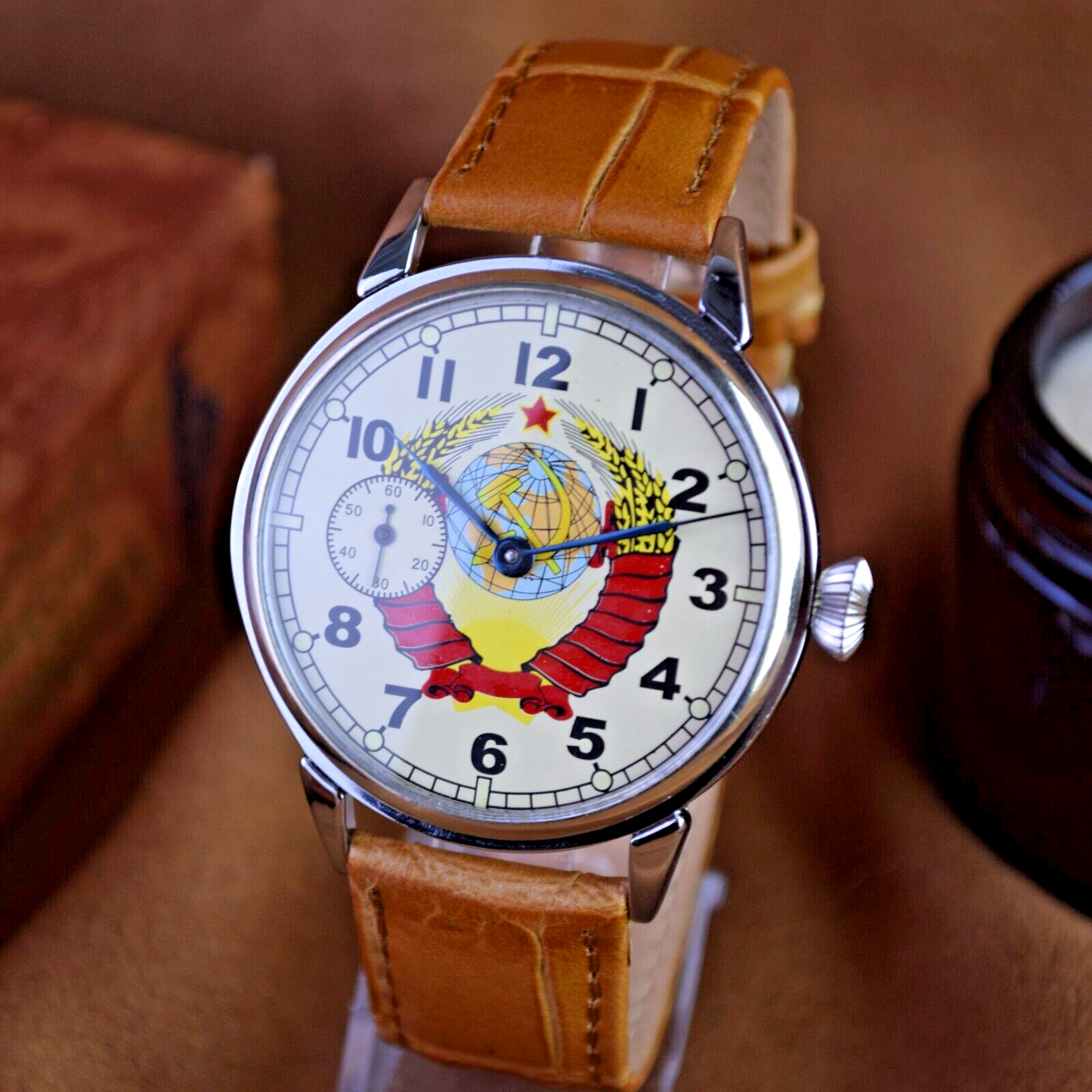 VINTAGE Wristwatch Marriage Original Emblem USSR Military Watch Soviet VINTAGE