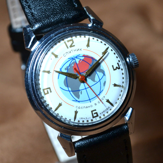 Vintage Watch Poljot Sputnik Mechanical 17 Jewels 1MChZ Kirovskie Mens Watch