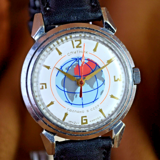 Soviet Watch Poljot Sputnik Mechanical Mens 16 Jewels 1MChZ 1960s USSR Kirovskie